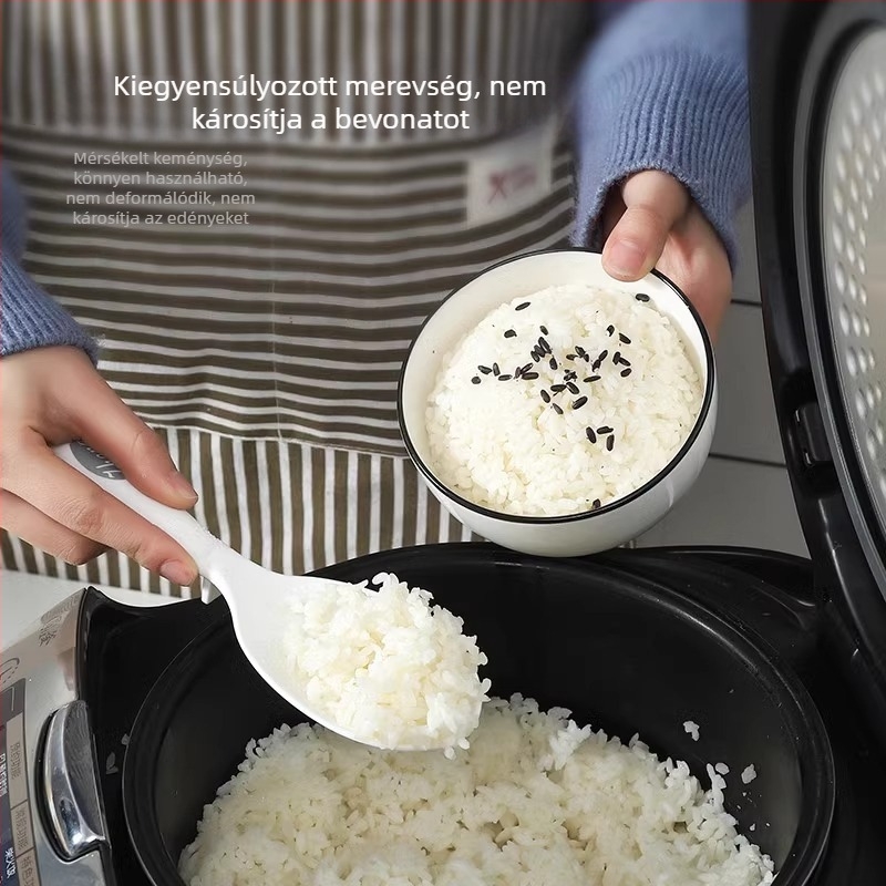 3D rizskanál otthoni használatra, állítható, tapadásmentes rizsmerőkanál és spatula