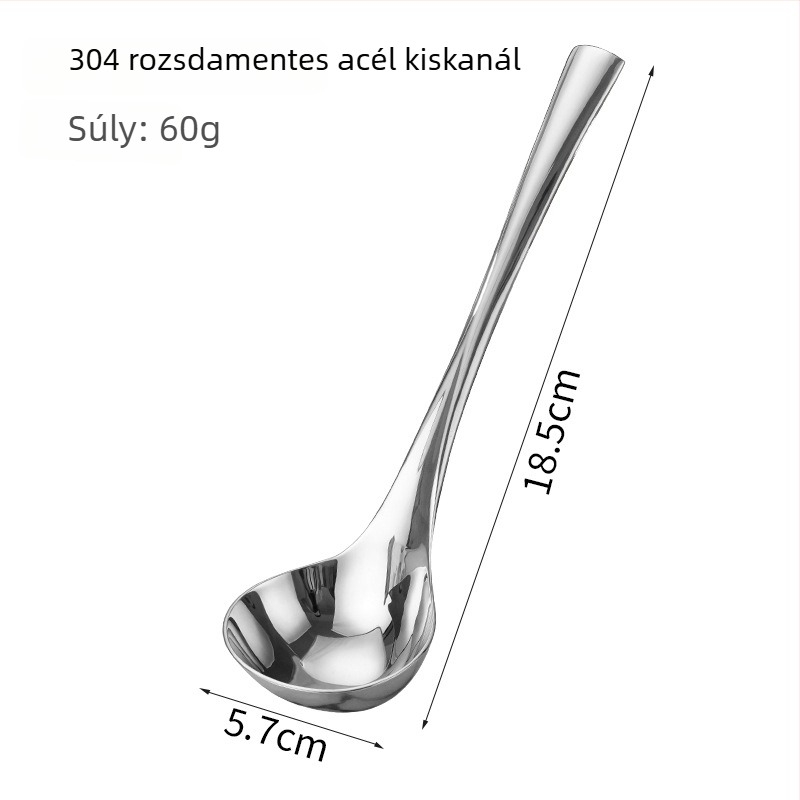 304 rozsdamentes acél leveskanál hosszú nyéllel