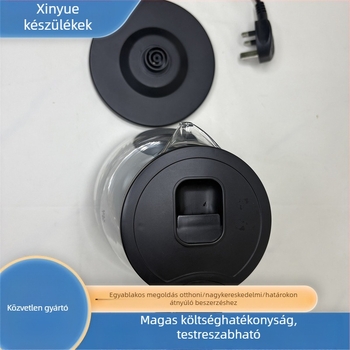 Nagy kapacitású üveges elektromos vízforraló, többfunkciós a víz forralására, főzet és tea készítésére, 1,5–2 L, automatikus kikapcsolás, alkalmas 6+ fő részére