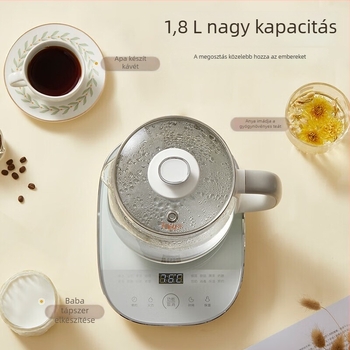 D18F1 1,8 L-es üvegtestű teáskanna, többfunkciós otthoni és irodai használatra