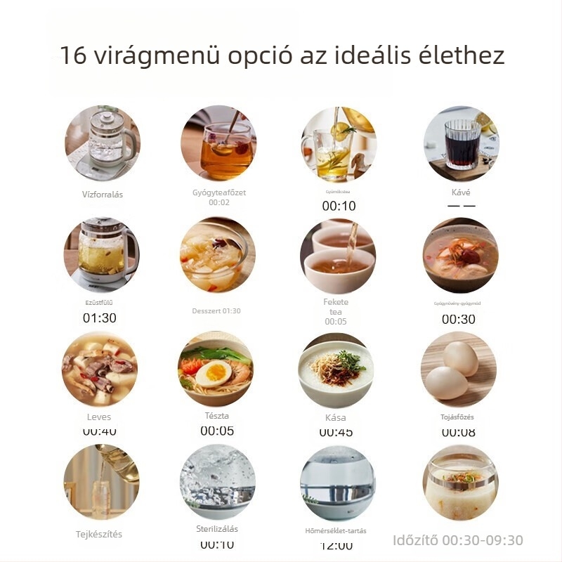 D18F1 1,8 L-es üvegtestű teáskanna, többfunkciós otthoni és irodai használatra