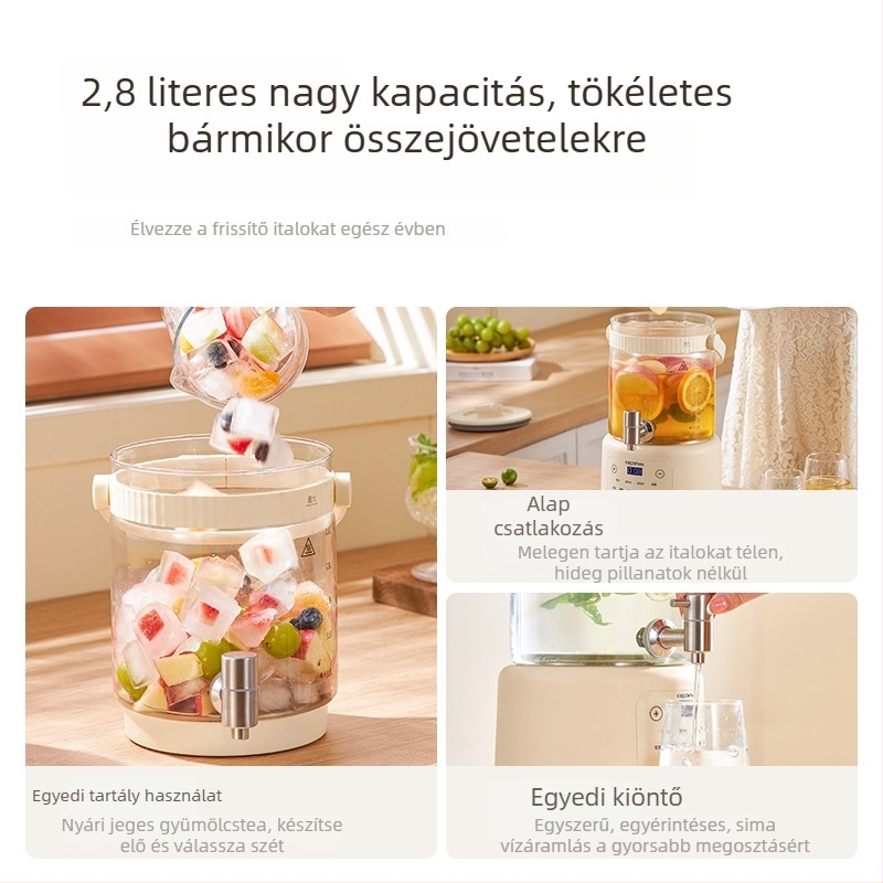 Állandó hőmérsékletű intelligens egészség-teáskanna, integrált pároló- és főzőfunkcióval, vízforraló, nagy kapacitású virágteáskanna otthoni használatra
