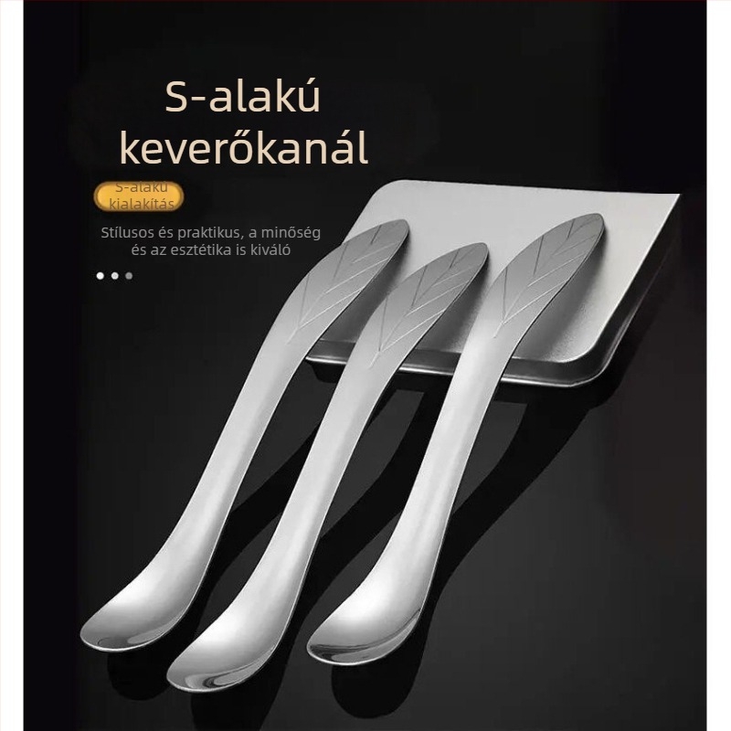 Megvastagodott, hosszú nyeletű S-alakú keverőkanál, többfunkciós töltőkanál knédli töltelékhez, alkalmas sütésre, tejes teához, kávéhoz és fagylalt mellé.