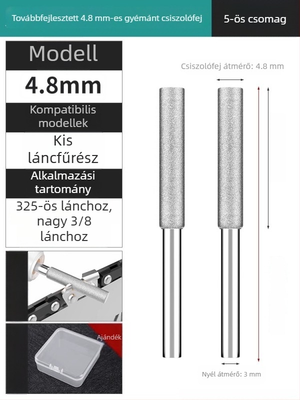 Kerámia-diamant csiszolófej láncfűrész-láncokhoz és elektromos reszelőkhöz – tartozék körös reszelőhöz