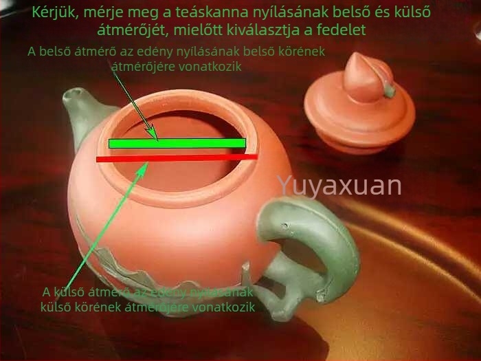 A5L lila agyag teáskanna fedél