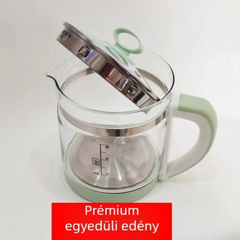 1,8 L-es vastag üvegtest háztartási egészségügyi edényhez, kompatibil háromgyűrűs sík alappal
