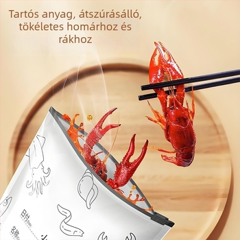 Élelmiszer-minőségű alumíniumfóliás frissességmegőrző tasak otthoni hűtőhöz, vastag záró tasak gabonák tárolására és porcionálásra