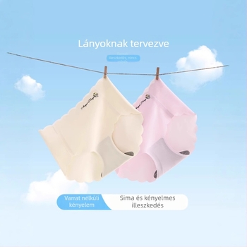 Ice Silk lányoknak seamless alsónadrág – nyárra, könnyű nylon