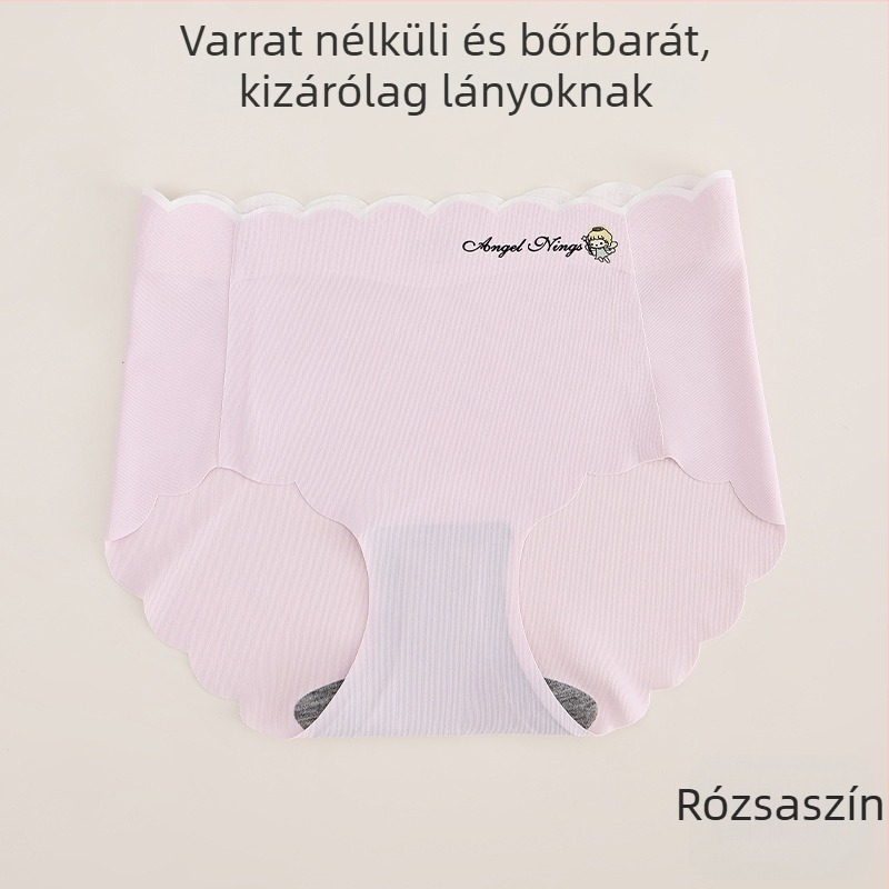 Ice Silk lányoknak seamless alsónadrág – nyárra, könnyű nylon
