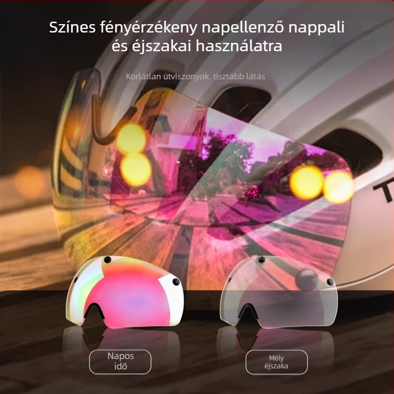 Tosuod kerékpáros sisak, uniszex, színváltó szemüveggel, hegyi és országúti kerékpározáshoz