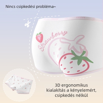 Lányok számára pamut alsónadrág, A osztály, teljes pamut, növekedési szakaszhoz, 3–8 évesek (100–140 cm)