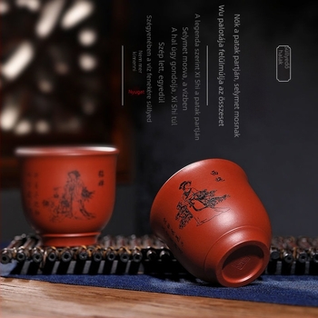 Yixing Zisha mesterkupa Da Hong Pao lila agyagból