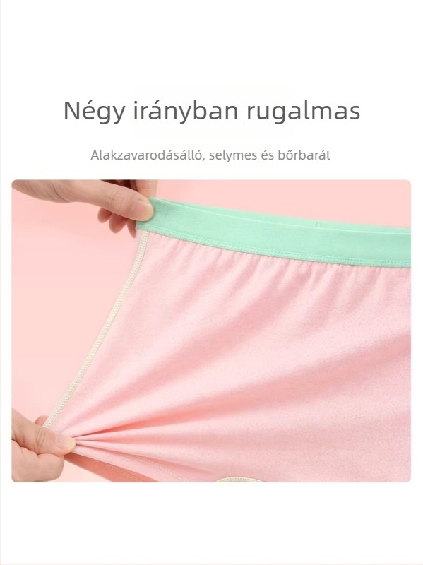 Lebang lányoknak készült modal-pamut keverék alsónadrág, antibakteriális, A-klassz 7A, középmagas derékkal boxer nadrág gyerekeknek 3–8 évesek