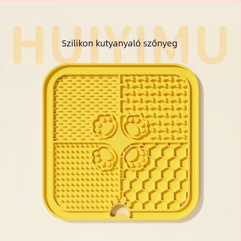 Szilikon nyalogató tál kutyáknak – gazdagító játék, csúszásmentes etetőtál