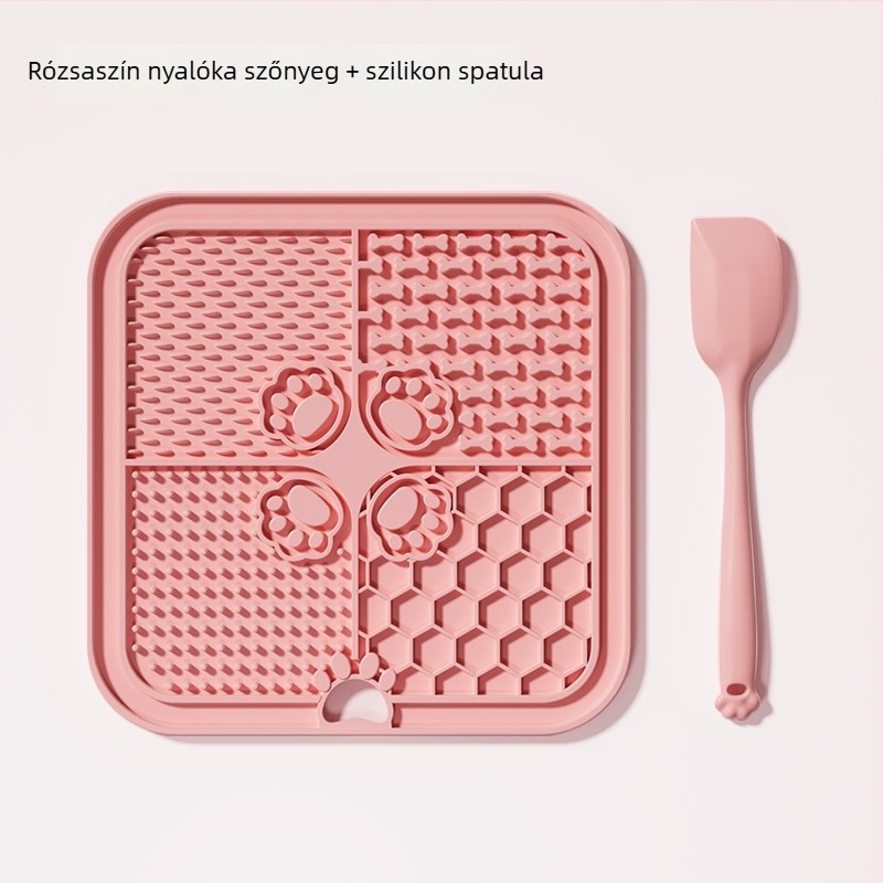 Szilikon nyalogató tál kutyáknak – gazdagító játék, csúszásmentes etetőtál