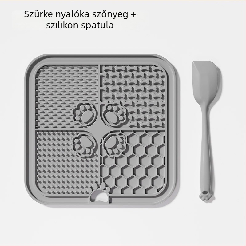 Szilikon nyalogató tál kutyáknak – gazdagító játék, csúszásmentes etetőtál