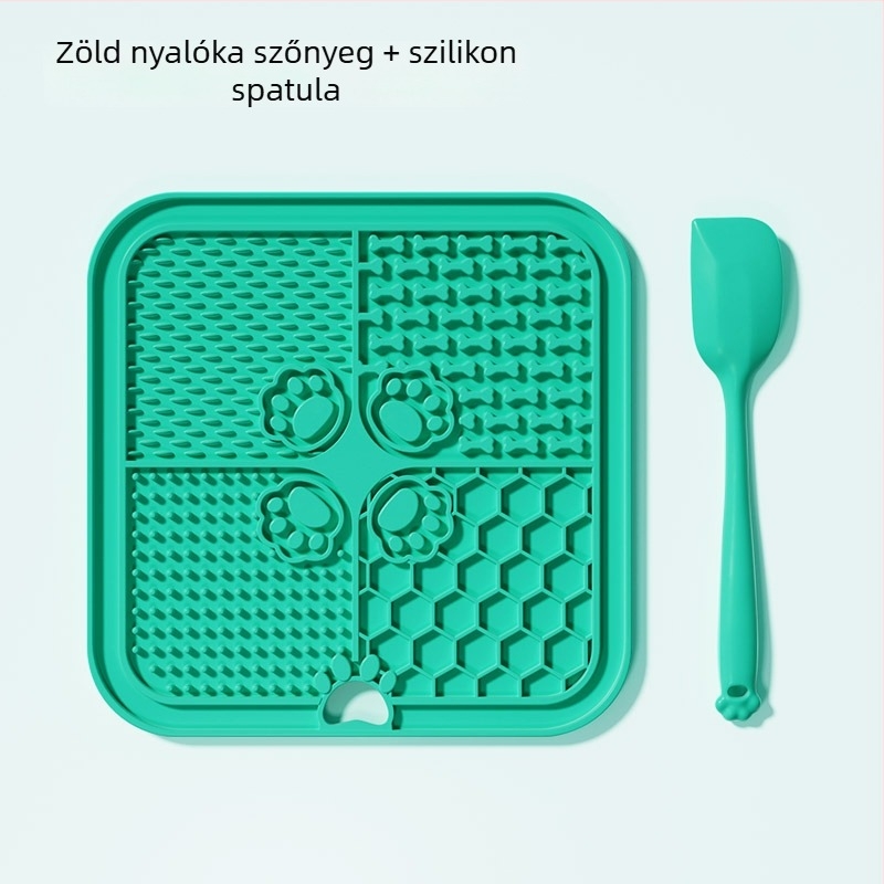 Szilikon nyalogató tál kutyáknak – gazdagító játék, csúszásmentes etetőtál