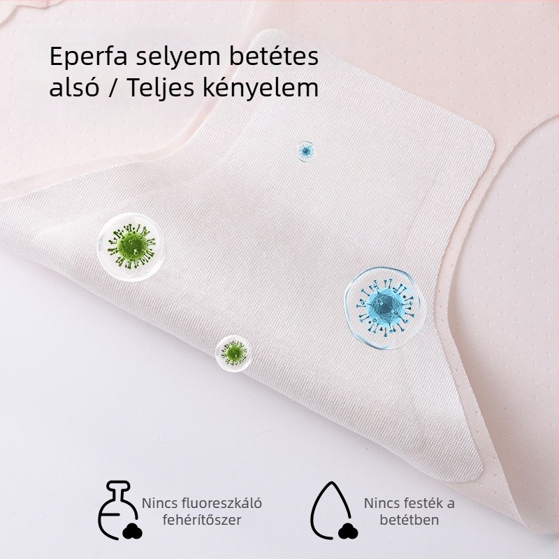 Lányoknak készült varrat nélküli ice-silk alsónemű, aranyos karikatúra mintával, középmagas derekú, nagy méret, puha és lélegző