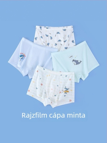 Modal gyerekeknek fiú boxeralsó – antibakteriális, lélegző, mintás, méret M/L