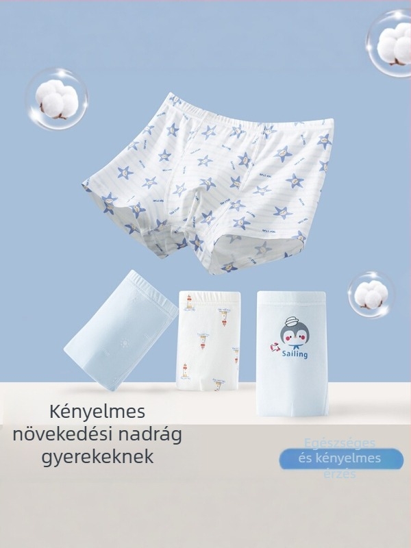 Osztály A Modal gyerekeknek, fiúknak boxer brief, antibakteriális, puha, mesés mintával, 3–8 éveseknek
