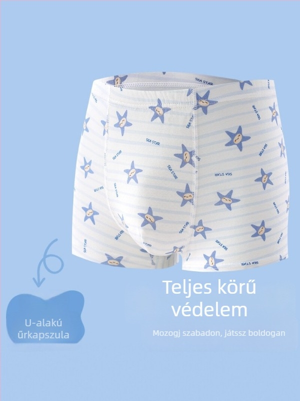 Osztály A Modal gyerekeknek, fiúknak boxer brief, antibakteriális, puha, mesés mintával, 3–8 éveseknek