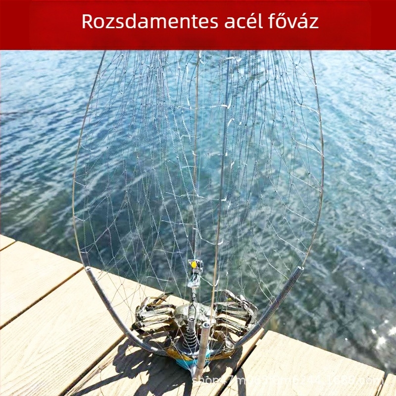 Összecsukható rozsdamentes acélból készült rákketrec folyami rákok fogására, súlyozott verzió
