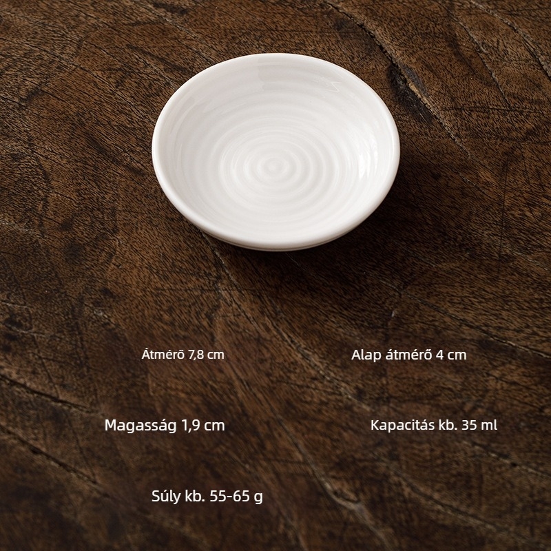 Hullám mintázatú ízesítő tál, 35 ml, Dehua fehér porcelán, kerámia, mártogató tál ecet és szójaszósz számára, forró pot és barbecue mellé