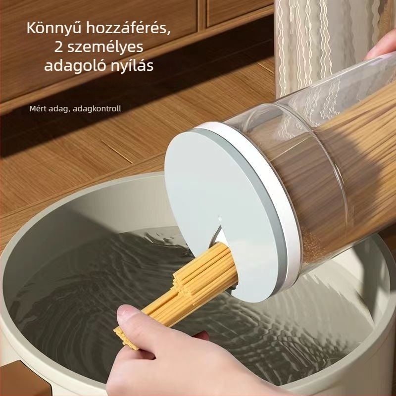 Élelmiszer-minőségű tészta tároló doboz zárt tetővel, gabonafélék és száraz élelmiszer tároló, konyhai rendező, 2,1–3 L