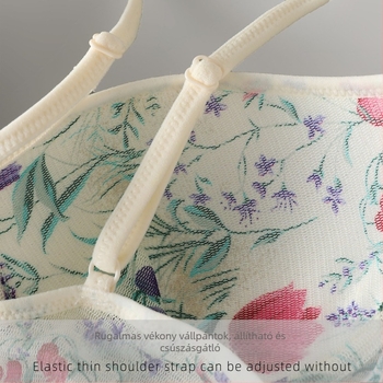 Vékony, lélegző 100% Mulberry selyem hálós mintás melltartó, selymes érzet, kényelmes, letisztult stílus, drót nélküli