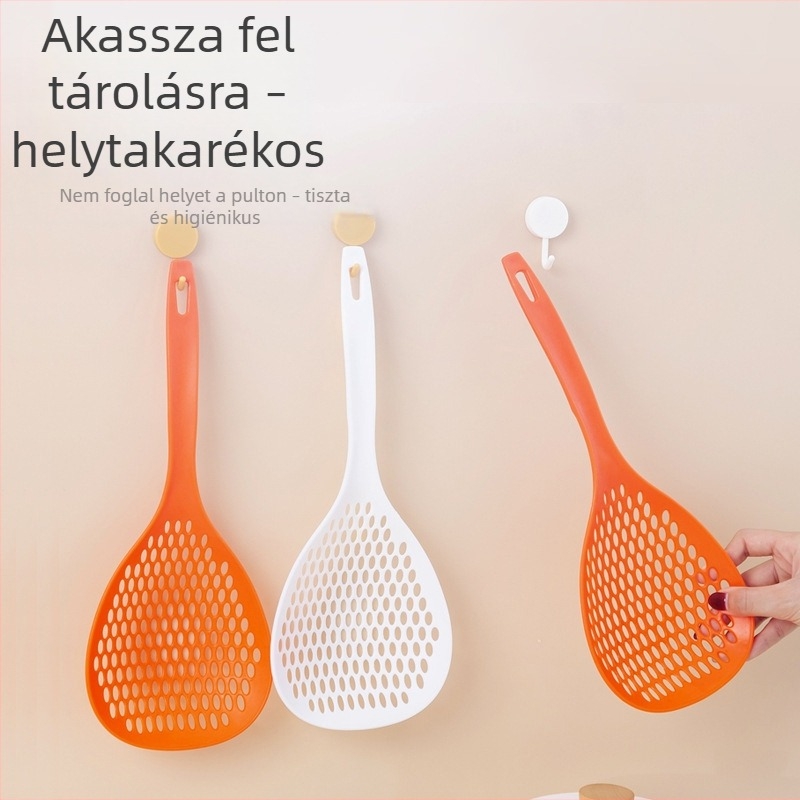 Égetés elleni, hőálló nagy tészta- és gombóc szűrő, konyhai szita