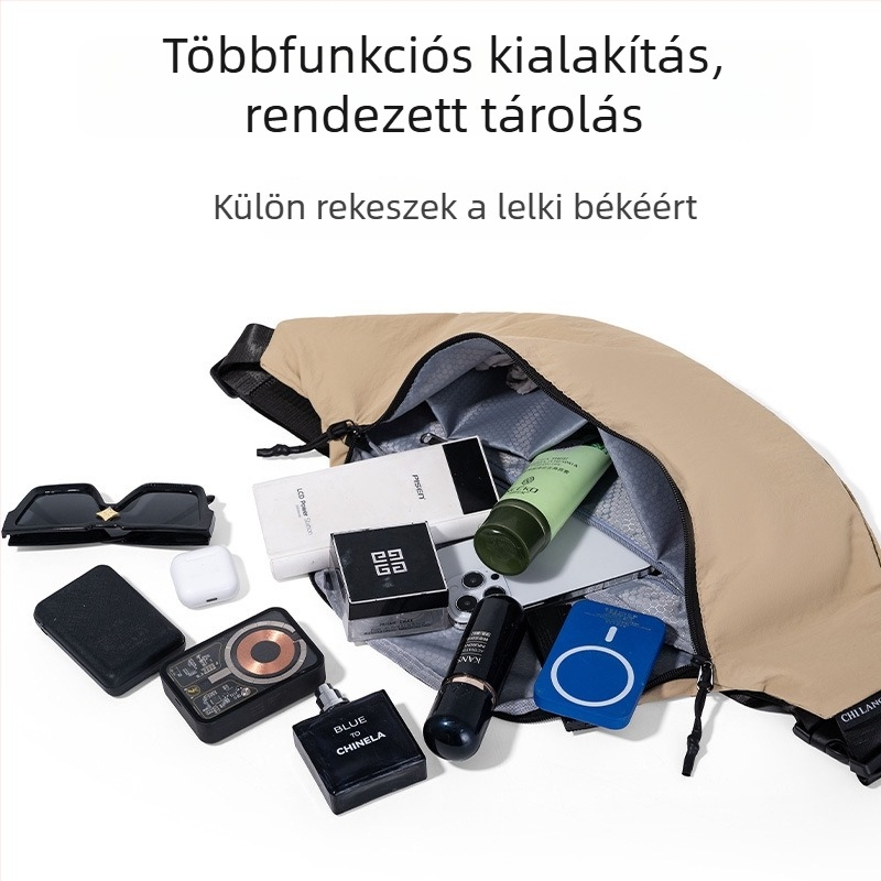 Kültéri sportokhoz telefonos táska, multifunkcionális kerékpáros váll- és deréktáska, vízálló Oxford anyagú mell- és testtáska