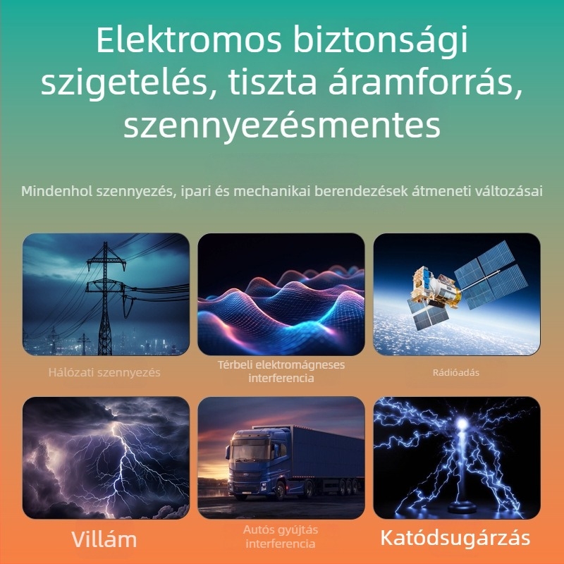 Tiszta réz izolációs transzformátor 220V–220V, kimenetek 36V, 48V, 24V, 12V, toroidális