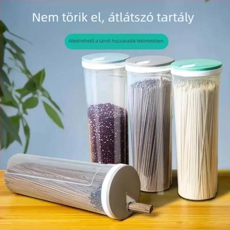 Konyhai tároló doboz tészta és gabonafélék számára – átlátszó, multifunkcionális élelmiszer-tároló