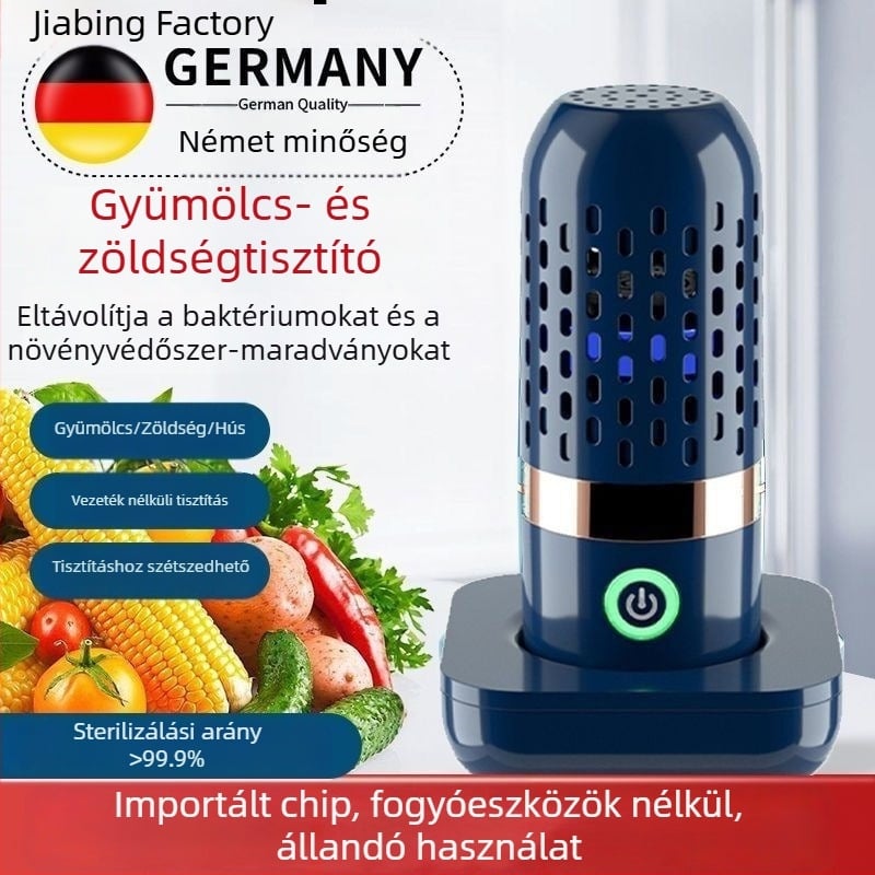 Háztartási gyümölcs- és zöldségmosó készülék – fertőztetés és a növényvédő szer-maradványok eltávolítása, intelligens mosás