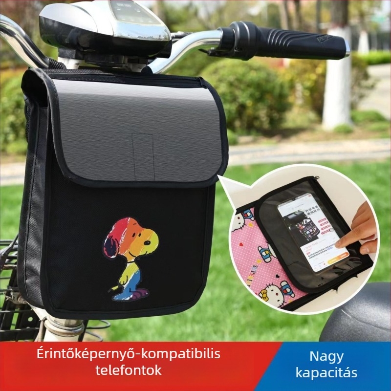 Elülső vízálló tárolótáska elektromos kerékpárhoz