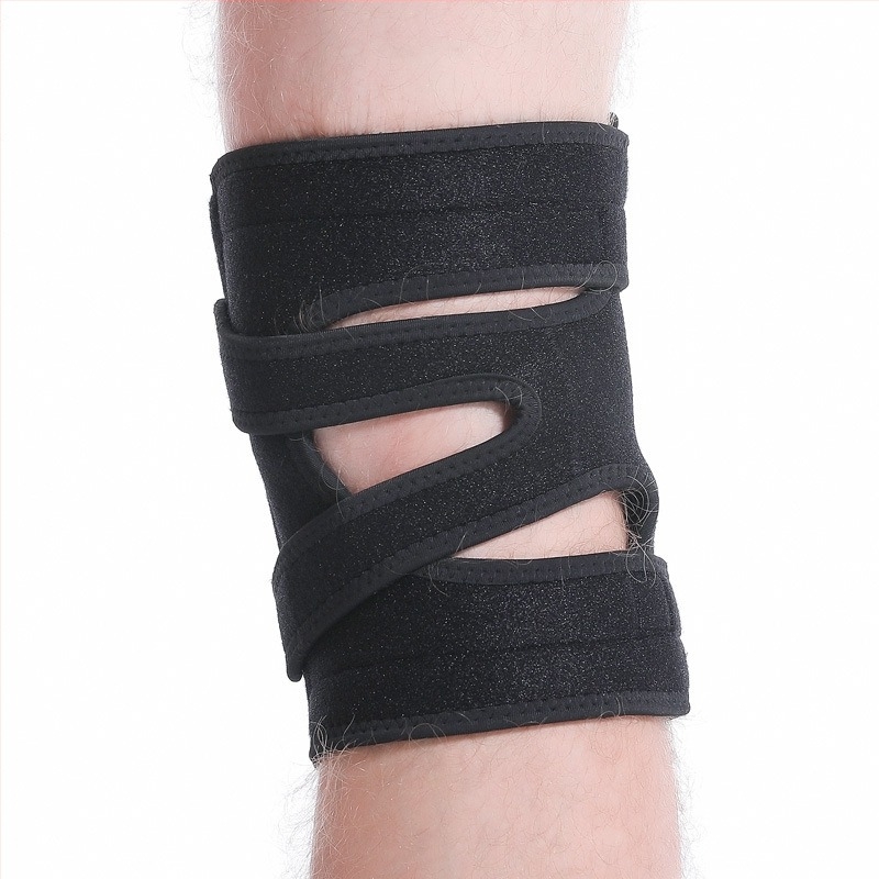 Állítható külső térdvédő túrázáshoz és kerékpározáshoz – patella- és meniszkuszvédő kompressziós kötés