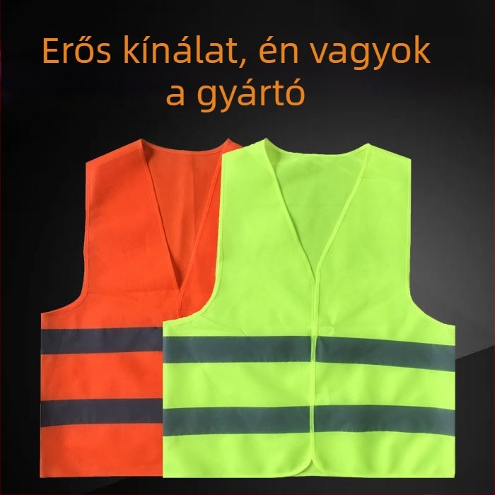 Autóhoz és kerékpárhoz használható fényvisszaverő mellény, közúti biztonsági ruházat a tisztító járművekhez