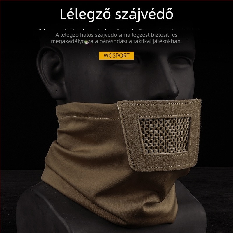 Wosport szél- és porvédő arcmaszk kerékpár- és túrafelhasználásra, rugalmas anyag, puha bélelés, félarc maszk
