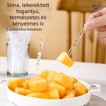 Egyszer használatos gyümölcs villa, vastagított és kemény élelmiszer-minőségű műanyagból, átlátszó, mooncake és tortapálcákhoz