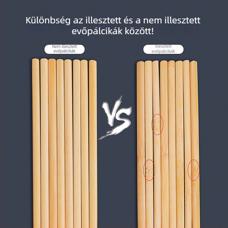 Szénizált bambusz evőpálcikák, háztartási és éttermi használatra, természetes, egyszer használatos, csúszásmentes, tartós, közösségi csoportos vásárlás