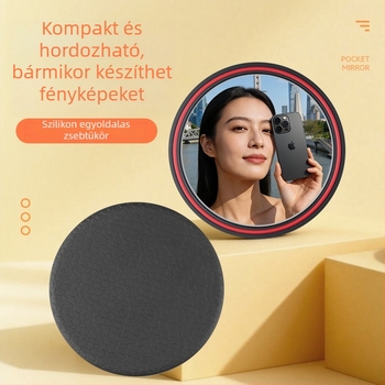Utazási fotózáshoz kompakt, kör alakú konvex tükör, kézben tartható fényképező tükör