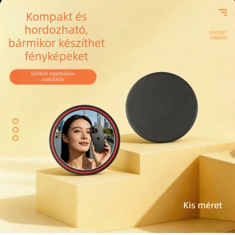 Utazási fotózáshoz kompakt, kör alakú konvex tükör, kézben tartható fényképező tükör