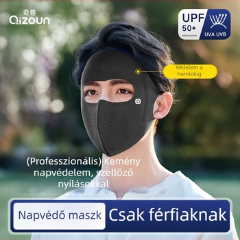 Férfiak számára nagy méretű teljes arcmaszk, lélegző napvédő maszk nyárra, hegymászásra és kerékpározásra