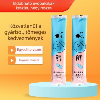 Egyszer használatos bambuszos evőeszköz-készlet tálakkal éttermi használatra, négy darab
