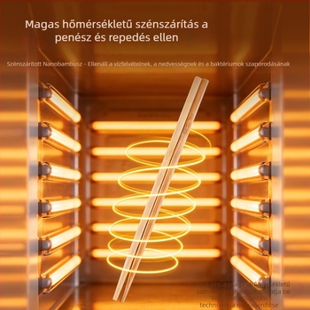 Penguin Group Kraft papírba csomagolt karbonizált bambusz egyszer használatos evőpálcikák, otthoni használatra, vastított, az élelmiszerrel érintkező higiénikus, 20 pár
