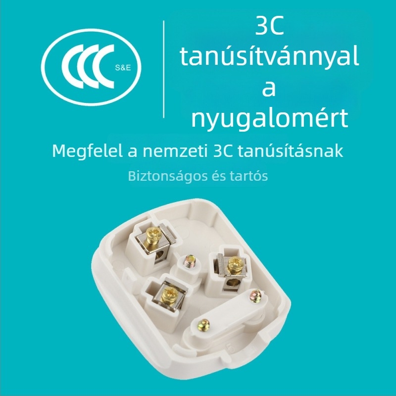 16A-os tápcsatlakozó kivehető vezetékkel, 220V, háromszög alakú dugó, 10A hárompólusú dugó, nagykereskedelem