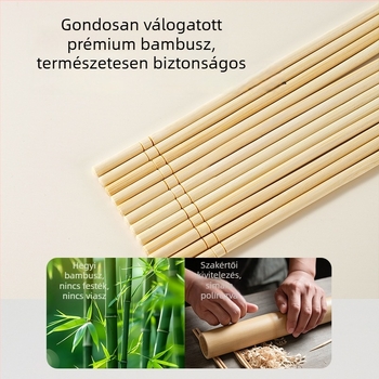 Egyszer használatos bambusz evőpálcikák, egyedileg csomagolva, élelmiszer-minőségűek, éttermi használatra, megfizethető, magas minőségű, elvitelre és háztartási használatra, higiénikus