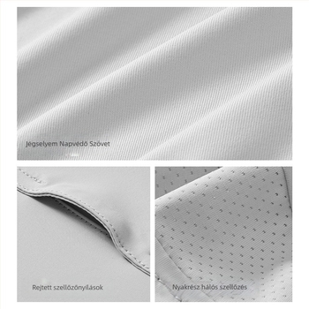 Ice Silk anyagból készült teljes arcú UV-védő maszk kültéri kerékpározáshoz, nyakvédelemmel és maszkon keresztüli ivási lehetőséggel