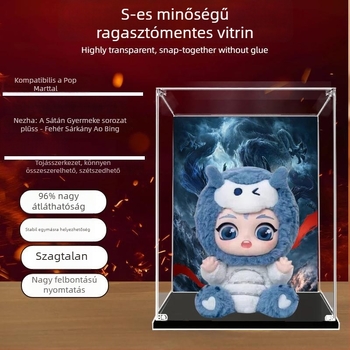 Akril kiállítódoboz Nezha és Ao Bing vinyl figurákhoz – porvédő tároló