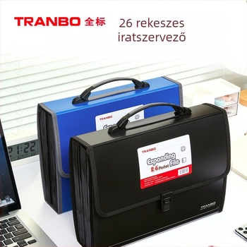 26 rekeszes akordeon irattartó táska, nagy kapacitású A4-es dokumentumokhoz – diákoknak és irodának